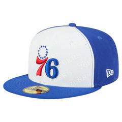 New Era - Philadelphia 76ers Repeat 59Fifty Fitted Hat - White/Royal