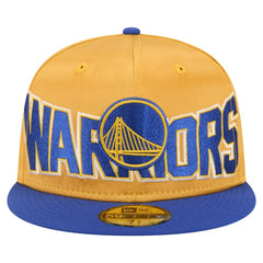 New Era - Golden State Warriors Satin Two-Tone 59FIFTY Fitted Hat - Gold/Royal