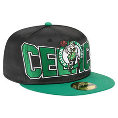 New Era - Boston Celtics Satin Two-Tone 59FIFTY Fitted Hat - Black/Kelly Green