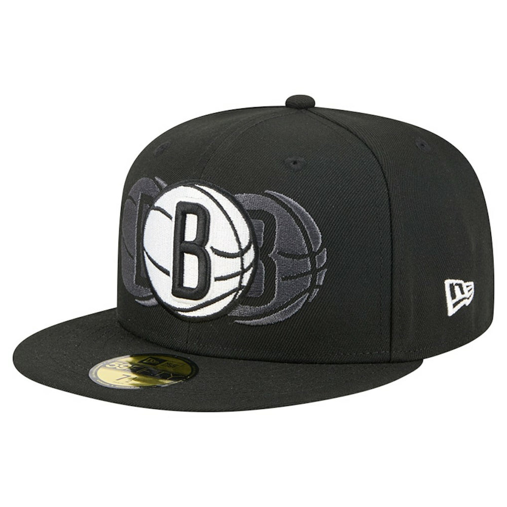 New Era - Brooklyn Nets Tri-Hit 59Fifty Fitted Hat - Black