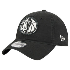 New Era - Dallas Mavericks Stamp Fabric Applique 9TWENTY Adjustable Hat - Black