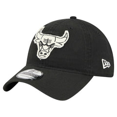 New Era - Chicago Bulls Stamp Fabric Applique 9TWENTY Adjustable Hat - Black