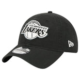 New Era - Los Angeles Lakers Stamp Fabric Applique 9TWENTY Adjustable Hat - Black