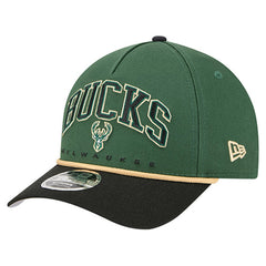 New Era - Milwaukee Bucks Bold Arch COOLERA 9FORTY A-Frame M-Crown Adjustable Hat - Hunter Green
