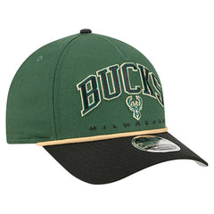 New Era - Milwaukee Bucks Bold Arch COOLERA 9FORTY A-Frame M-Crown Adjustable Hat - Hunter Green