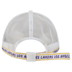 New Era - Los Angeles Lakers Featherweight Team Tape 9FORTY M-Crown A-Frame Adjustable Hat - White