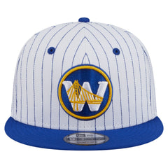 New Era - Golden State Warriors Deceptor Pinstripe 9FIFTY Snapback Hat - White