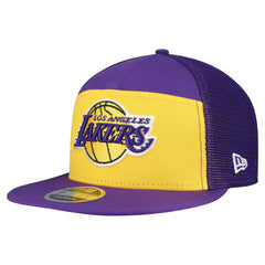 New Era - Los Angeles Lakers Outdoor Split Panel 9FIFTY Snapback Hat - Gold/Purple