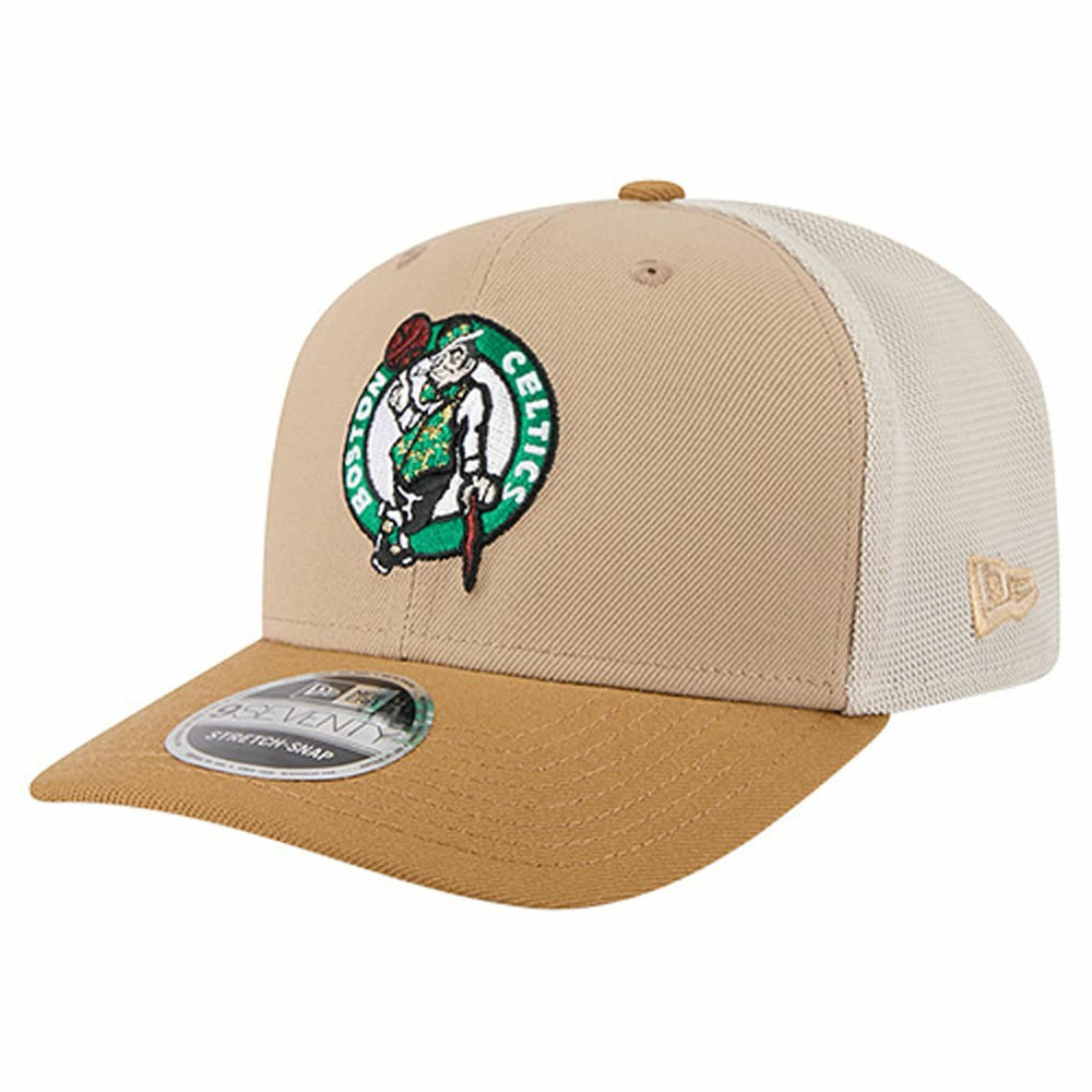 New Era - Boston Celtics Two-Tone 9SEVENTY Adjustable Trucker Hat - Tan/Light Brown