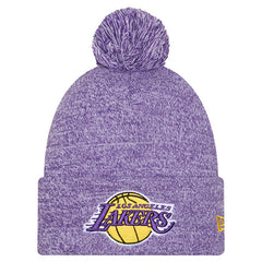 New Era - Los Angeles Lakers Marled Cuffed Knit Hat with Pom - Purple