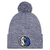New Era - Dallas Mavericks Marled Cuffed Knit Hat with Pom - Navy
