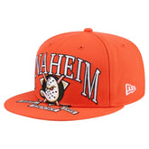 Anaheim Ducks - New Era Oversized Vintage Arch 59Fifty Fitted Hat Orange