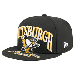 Pittsburgh Penguins New Era Oversized Vintage Arch 59Fifty Fitted Hat Black