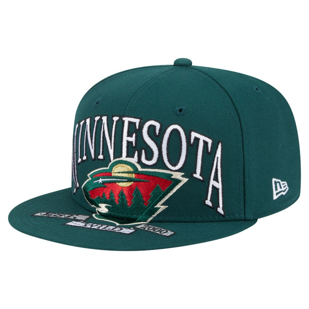 Minnesota Wild - New Era Oversized Vintage Arch 59Fifty Fitted Hat Green