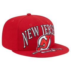 New Jersey Devils - New Era Oversized Vintage Arch 59Fifty Fitted Hat Red