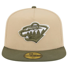 Minnesota Wild - New Era Color Pack Two-Tone 59FIFTY A-Frame Fitted Hat Tan/Olive
