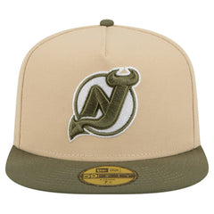 New Jersey Devils - New Era Color Pack Two-Tone 59FIFTY A-Frame Fitted Hat Tan/Olive