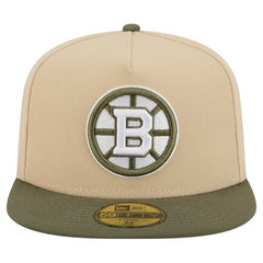Boston Bruins New Era Color Pack Two-Tone 59FIFTY A-Frame Fitted Hat Tan/Olive