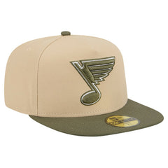 St. Louis Blues - New Era Color Pack Two-Tone 59FIFTY A-Frame Fitted Hat Tan/Olive