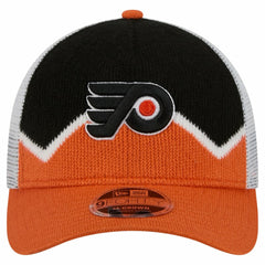 Philadelphia Flyers - New Era Hockey Sock 9FORTY A-Frame M-Crown Adjustable Trucker Hat Orange/Black