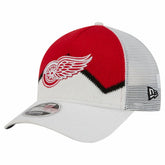 Detroit Red Wings - New Era Hockey Sock 9FORTY A-Frame M-Crown Adjustable Trucker Hat White/Red