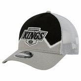 Los Angeles Kings - New Era Hockey Sock 9FORTY A-Frame M-Crown Adjustable Trucker Hat Silver/Black