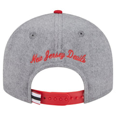 New Jersey Devils - New Era Wool Pin Low Profile 9FIFTY Snapback Hat Gray/Red