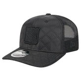 New York Rangers New Era Quilted Nylon 9SEVENTY Adjustable Trucker Hat Black