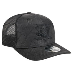 Anaheim Ducks - New Era Quilted Nylon 9SEVENTY Adjustable Trucker Hat Black