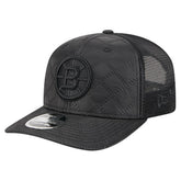 Boston Bruins New Era Quilted Nylon 9SEVENTY Adjustable Trucker Hat Black