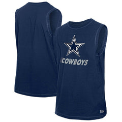 Dallas Cowboys New Era Leisure Collection Muscle Tank Top Navy - NFL
