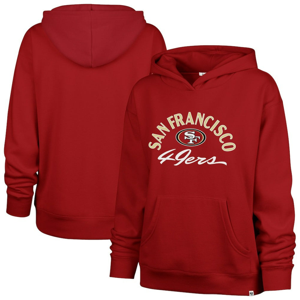 San Francisco 49ers '47 Women's Plus Size Whirlwind Naomi Hoodie Scarlet - 47 brand