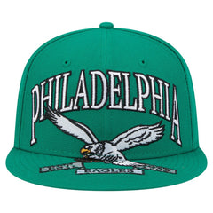 Philadelphia Eagles New Era Throwback Oversized 59FIFTY Fitted Hat Kelly Green - NFL
