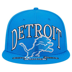Detroit Lions New Era Oversized 59FIFTY Fitted Hat Blue - NFL