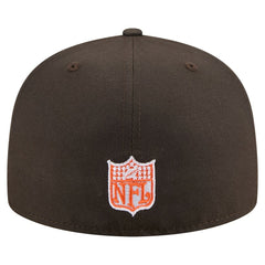Cleveland Browns New Era Throwback Oversized 59FIFTY Fitted Hat Brown - NFL