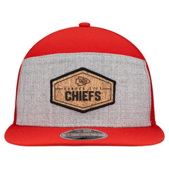 Kansas City Chiefs New Era Cork Split Panel 9FIFTY Trucker Snapback Hat Gray/Red - NFL