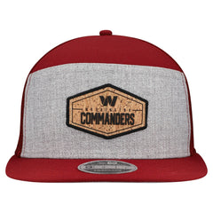Washington Commanders New Era Cork Split Panel 9FIFTY Trucker Snapback Hat Gray/Burgundy - NFL