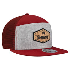 Washington Commanders New Era Cork Split Panel 9FIFTY Trucker Snapback Hat Gray/Burgundy - NFL