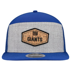 New York Giants New Era Cork Split Panel 9FIFTY Trucker Snapback Hat Gray/Royal - NFL