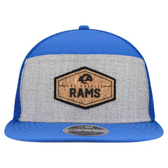 Los Angeles Rams New Era Cork Split Panel 9FIFTY Trucker Snapback Hat Gray/Royal - NFL