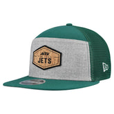 New York Jets New Era Cork Split Panel 9FIFTY Trucker Snapback Hat Gray/Green - NFL