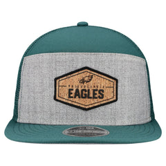 Philadelphia Eagles New Era Cork Split Panel 9FIFTY Trucker Snapback Hat Gray/Midnight Green - NFL