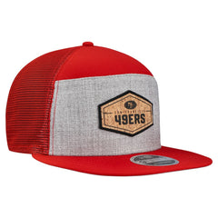 San Francisco 49ers New Era Cork Split Panel 9FIFTY Trucker Snapback Hat Gray/Scarlet - NFL