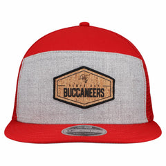 Tampa Bay Buccaneers New Era Cork Split Panel 9FIFTY Trucker Snapback Hat Gray/Red - NFL