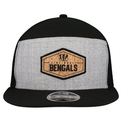 Cincinnati Bengals New Era Cork Split Panel 9FIFTY Trucker Snapback Hat Gray/Black - NFL