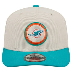 Miami Dolphins New Era Loyal Corduroy 9SEVENTY Adjustable Hat Stone - NFL