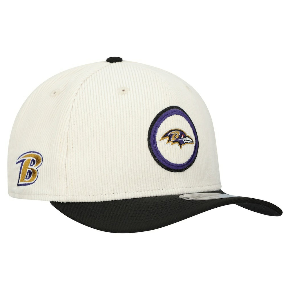 Baltimore Ravens New Era Loyal Corduroy 9SEVENTY Adjustable Hat Stone - NFL