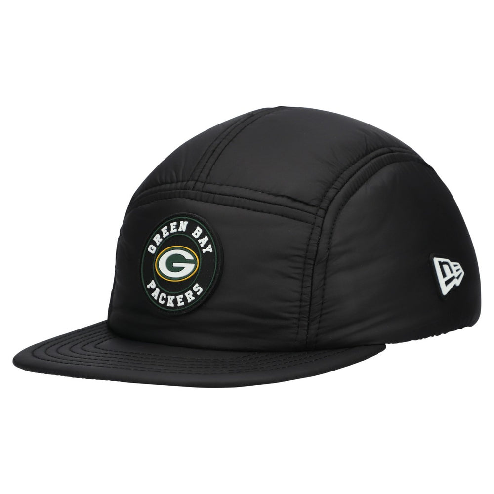 Green Bay Packers New Era Quilted Camper Adjustable Hat Black - NFL