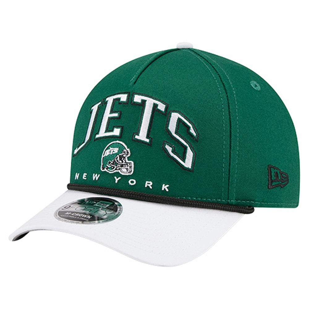 New York Jets New Era Arch COOLERA 9FORTY A-Frame M-Crown Adjustable Hat Green - NFL