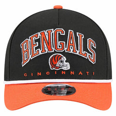 Cincinnati Bengals New Era Arch COOLERA 9FORTY A-Frame M-Crown Adjustable Hat Black - NFL